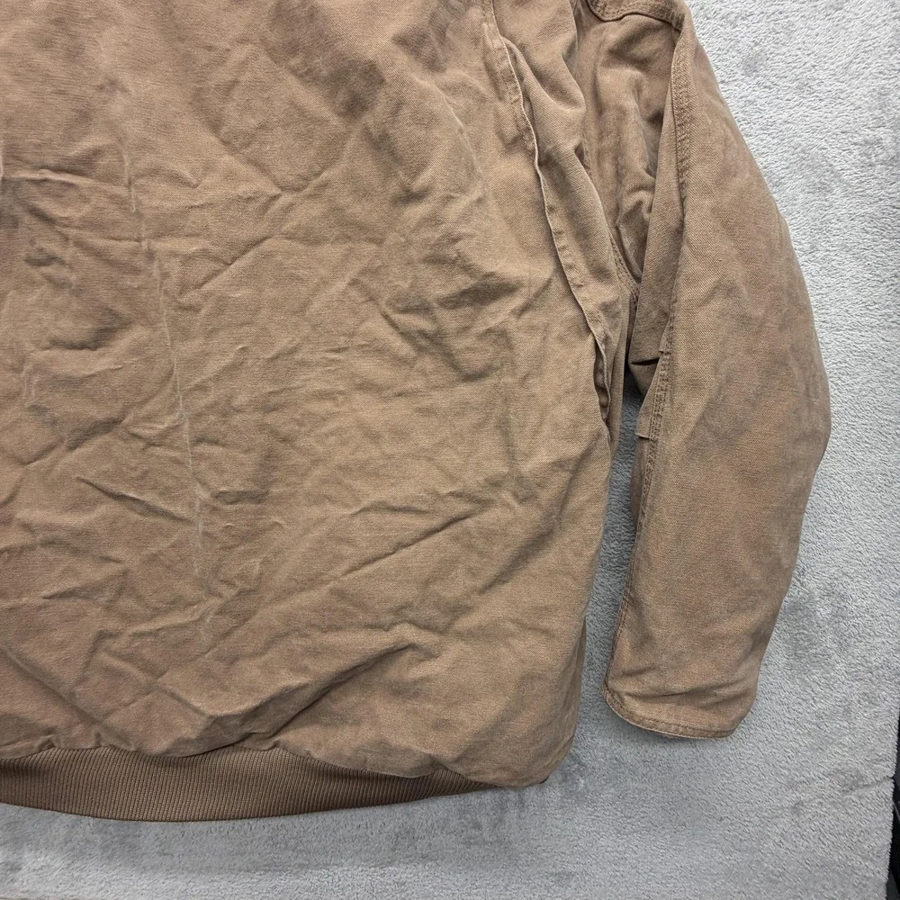 Schmidt Workwear Jacket Mens XLT‎ Brown Bomber Lined Insulated Pockets Canvas